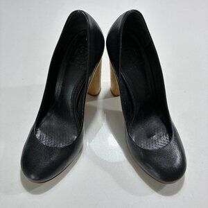 Tory Burch sample sale round toe wooden high heels